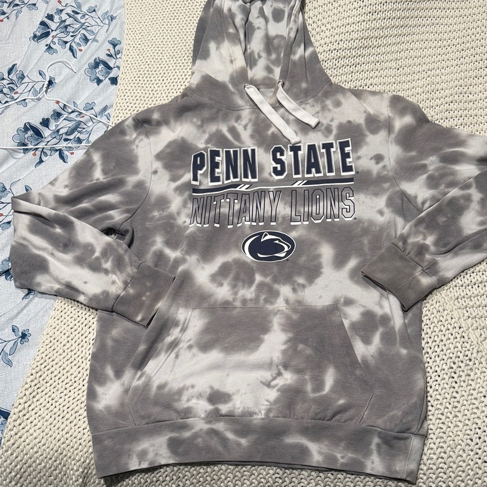 Nittany Lions Tie-Dye Hooded Sweatshirt - Gray